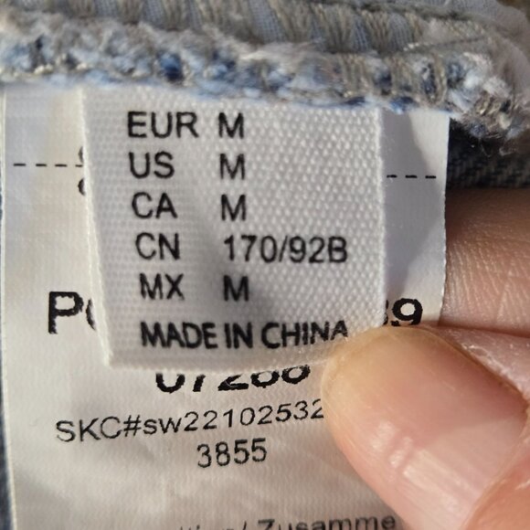 Denim Maxi Pencil Skirt 5 Pocket Mid Wash Trending Size M - Picture 4 of 6